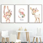 Детская алмазная живопись с именем, буквами, алмазная вышивка, Настенная картина, украшение для спальни для девочек, персонализированный подарок