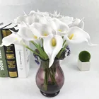 151020 штук искусственные растения и цветы из PU искусственной кожи (Калла) бутонов, букет цветов Свадебные украшения дома цветок осень Gardren Декор