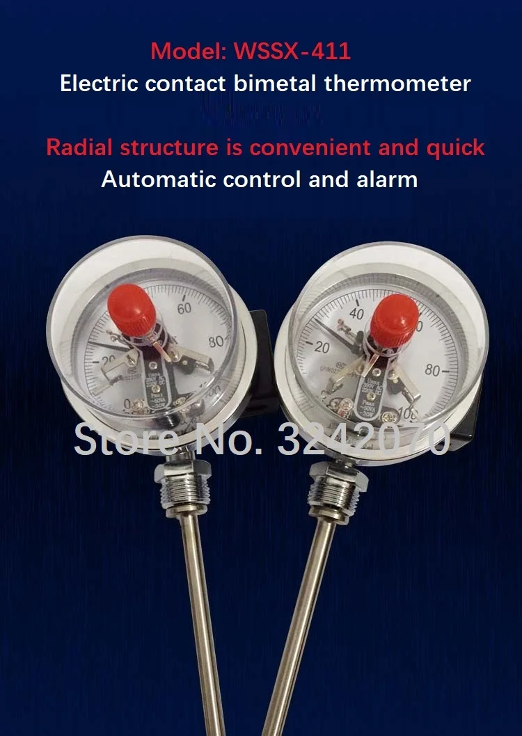 WSSX 411/401 Электрический биметаллический термометр с верхним и нижним диапазоном