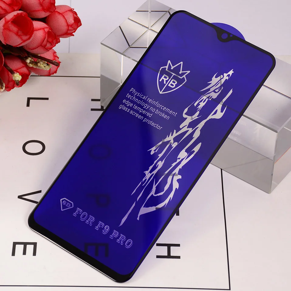 6D закаленное стекло для OPPO F7 F11 R17 F9 Pro RX17 Reno 10x Zoom Z защита для экрана стекло для OPPO A9 A9x A5S AX5s Realme 3 Pro X