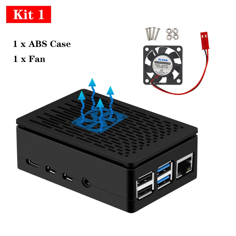 Raspberry Pi 4 Модель B чехол двойного назначения чехол Корпус+ 3,5 дюйма 480*320 сенсорный экран или вентилятор охлаждения для Raspberry Pi 4 4B Pi4