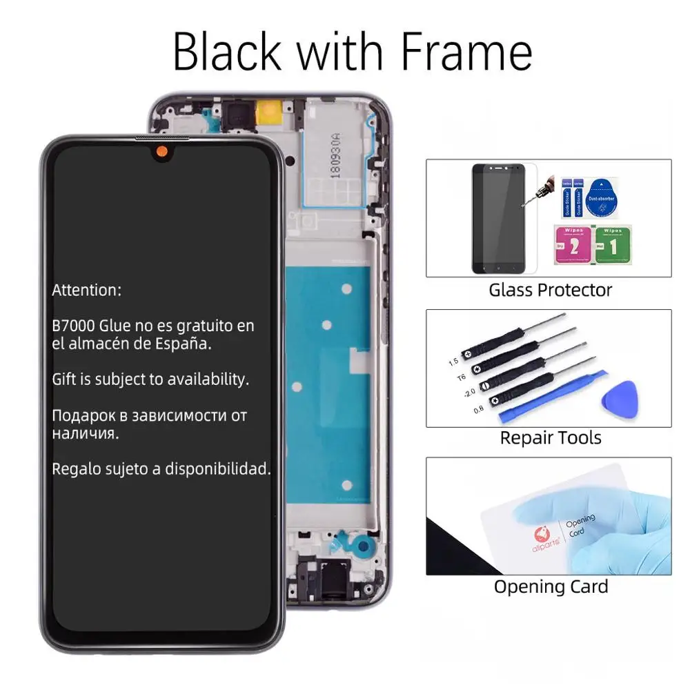 Дисплей для Huawei Honor 10 Lite HRY-LX1 LCD в сборе с тачскрином 6.21'' черный - Цвет: Black With Frame