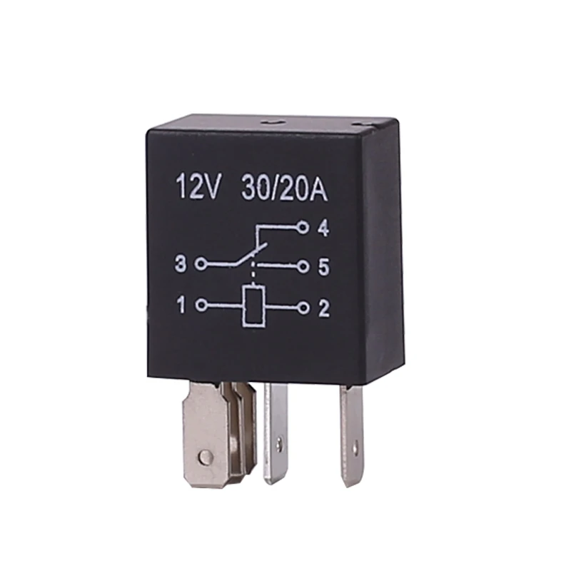 Мини фиолетовое реле 30A12V 24V 4pin/5pin масляный насос кондиционер вентилятор противотуманная фара универсальное реле автомобильное реле