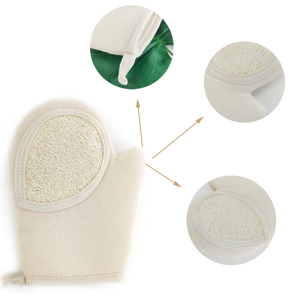 

Губчатые перчатки для ванны Loofah, отшелушивающие перчатки, волшебные перчатки для пилинга, отшелушивающие перчатки для удаления загара для ...