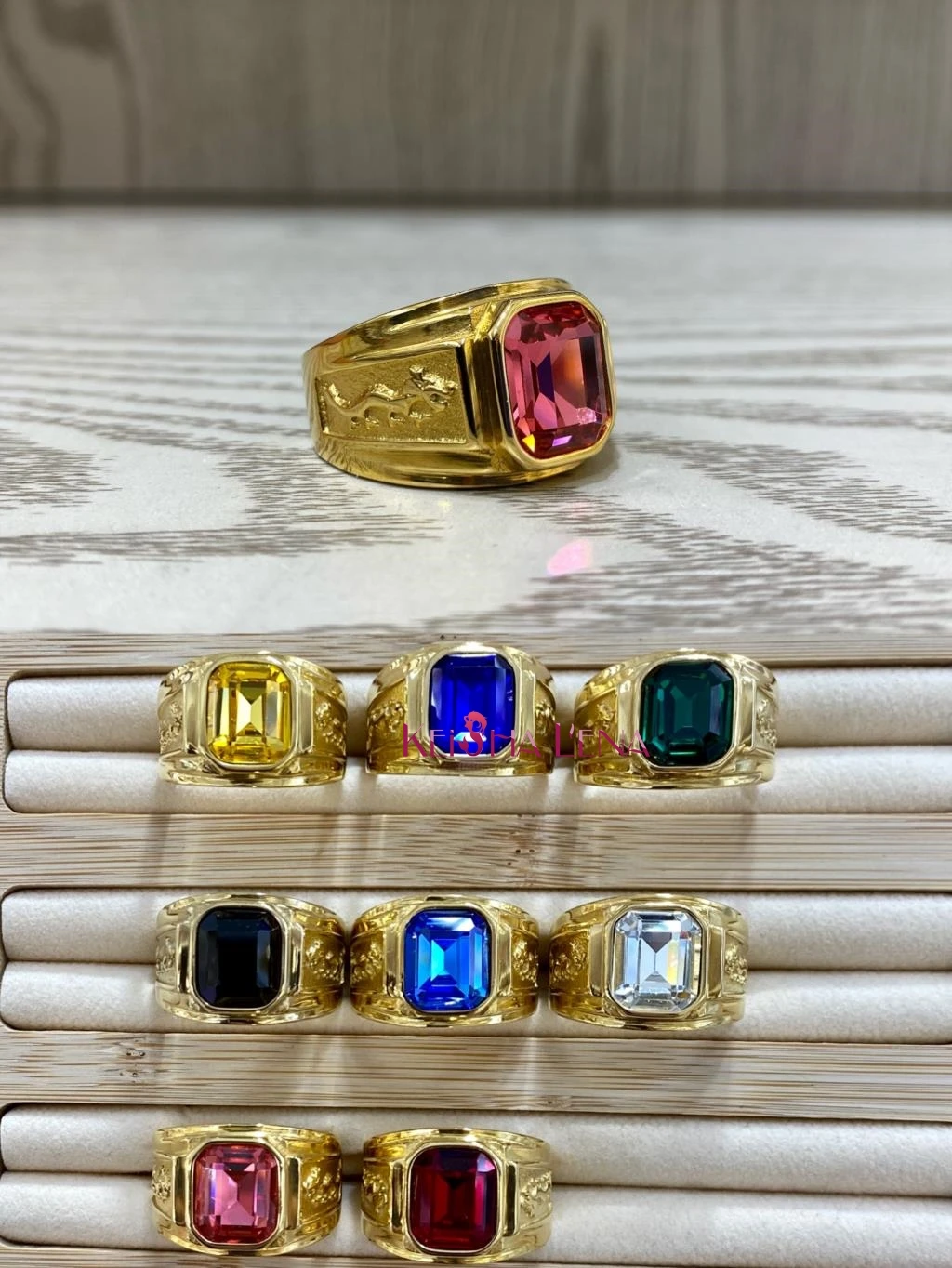 

New Punk Dragon Ring for Men Red Blue Black CZ Stone Stainless Steel Gold Color Male Alliance Casual Jewelry