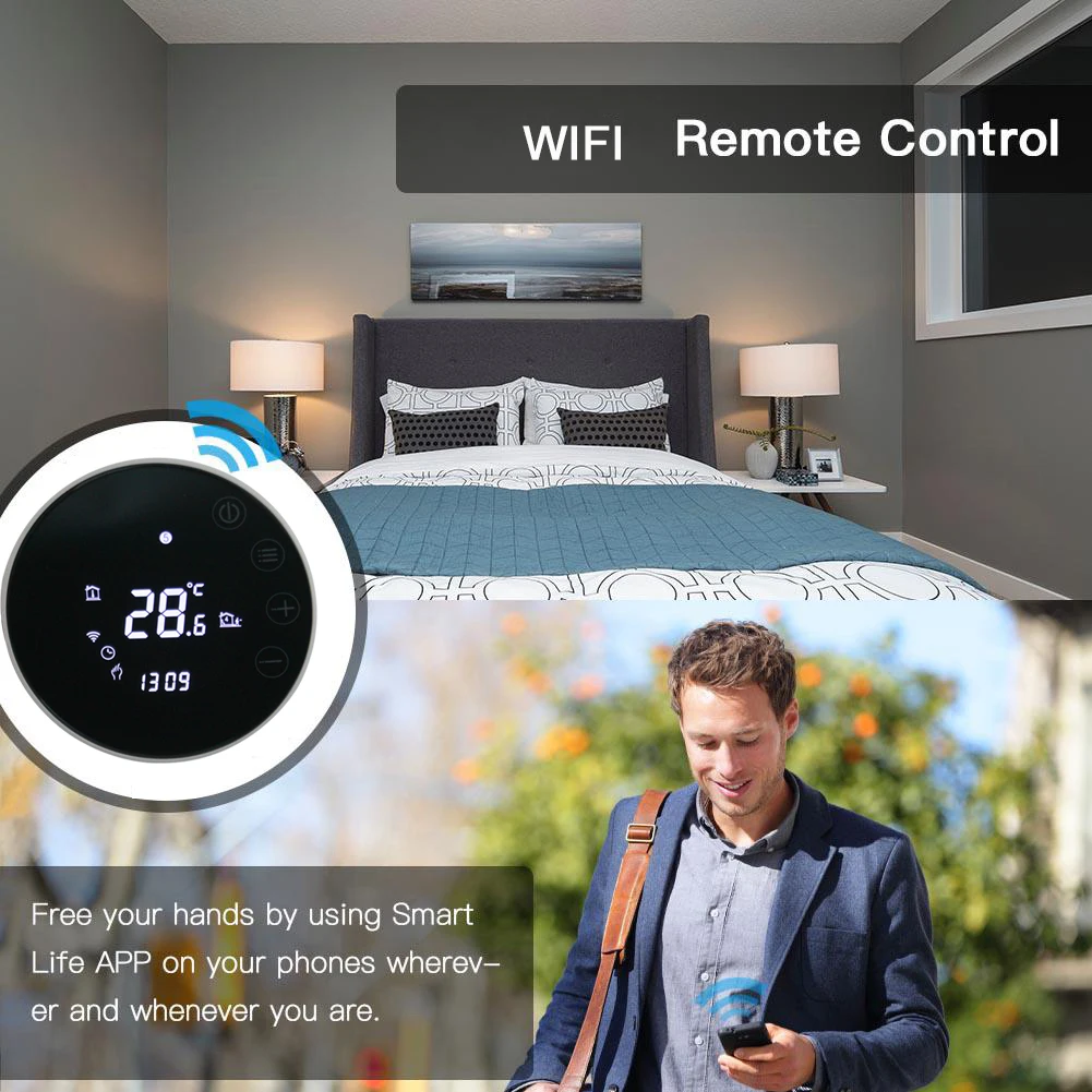 Умный термостат Tuya с Wi-Fi электрический нагреватель пола для воды/газового