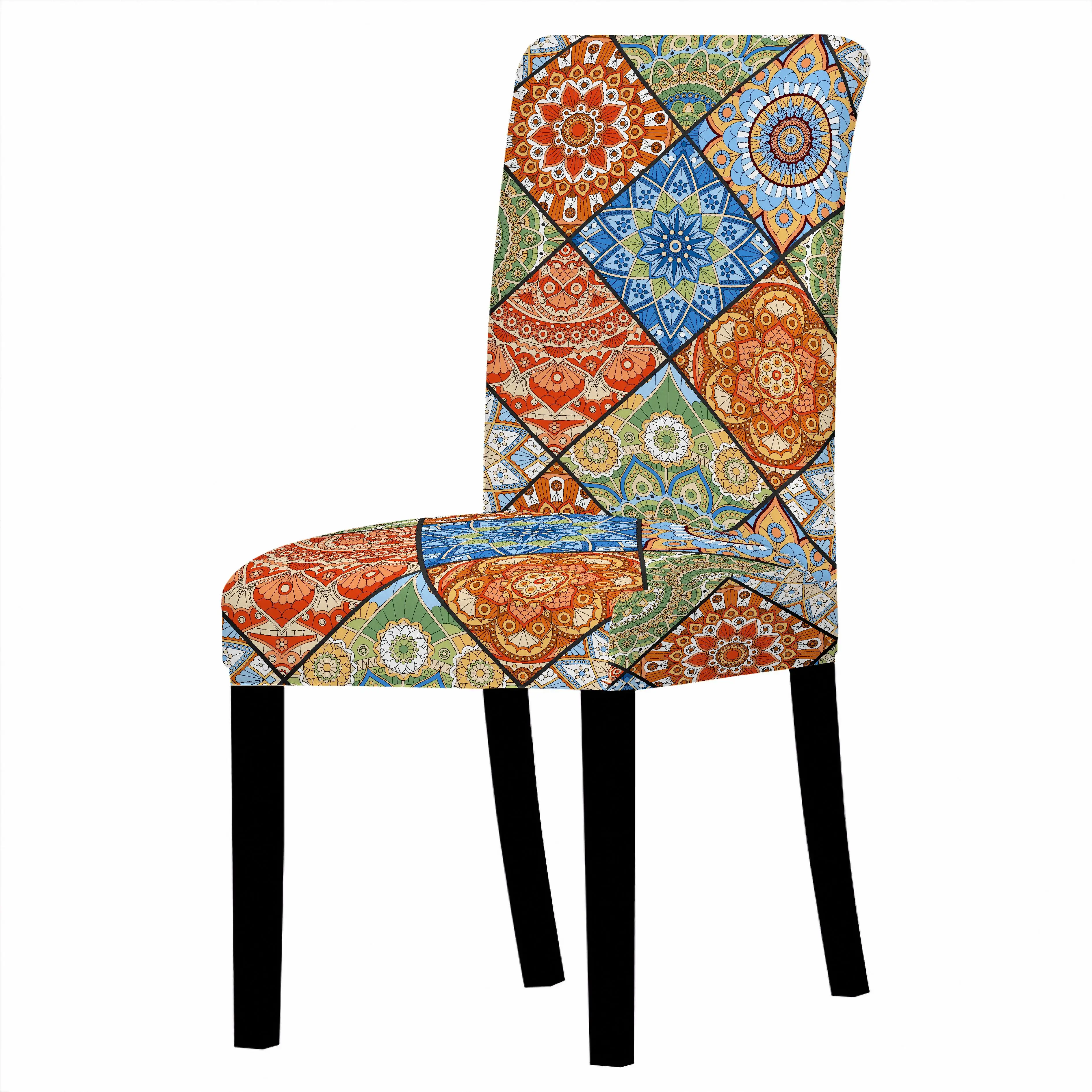 Чехлы на стулья с геометрическим рисунком богемный эластичный чехол для