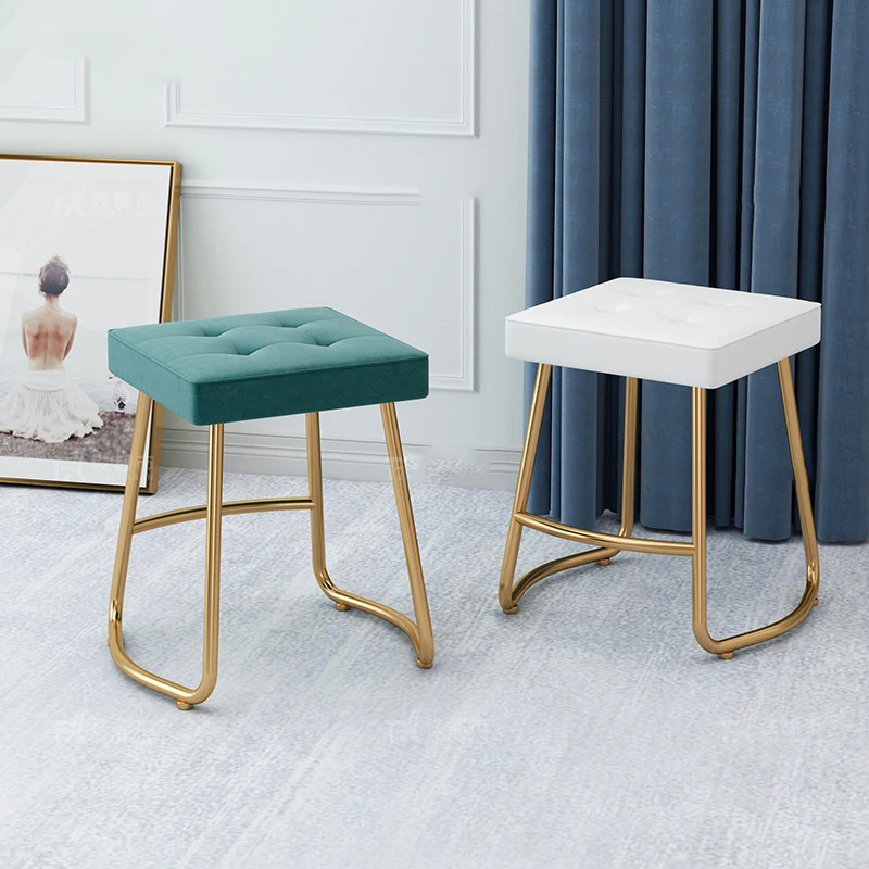 

Modern Minimalist Makeup Stools Bedroom Fashion Creativity Vanity Chair Household Small Ottoman Living Room Furniture Bar Stool