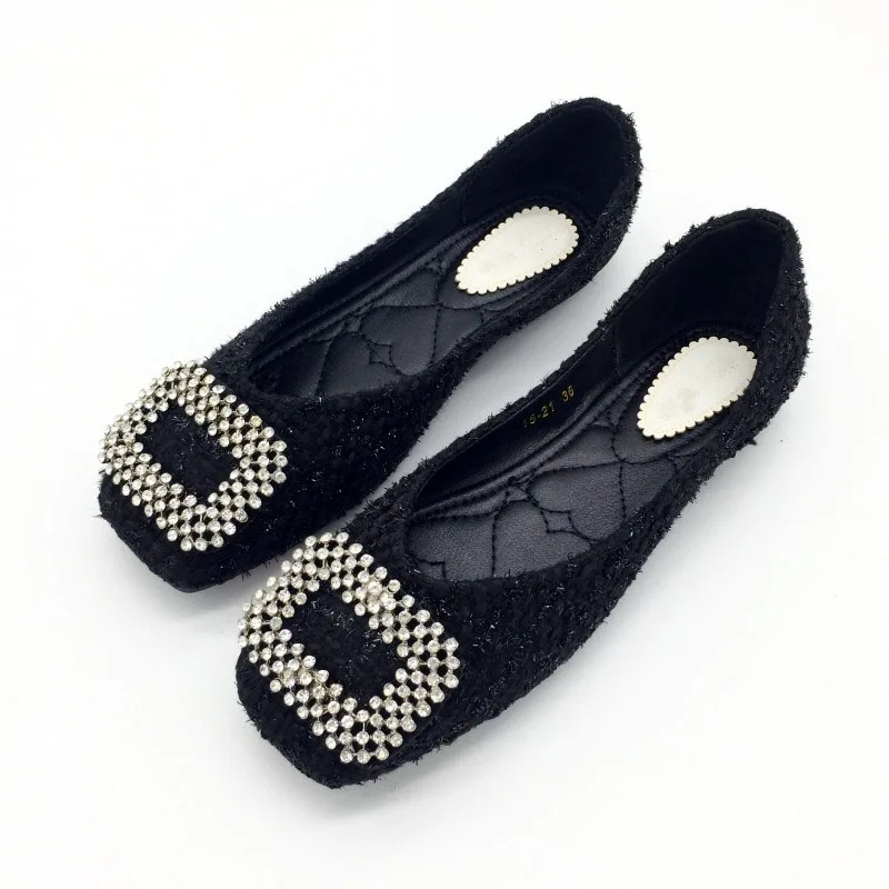 Женские туфли на плоской подошве с кристаллами|Обувь без каблука| |