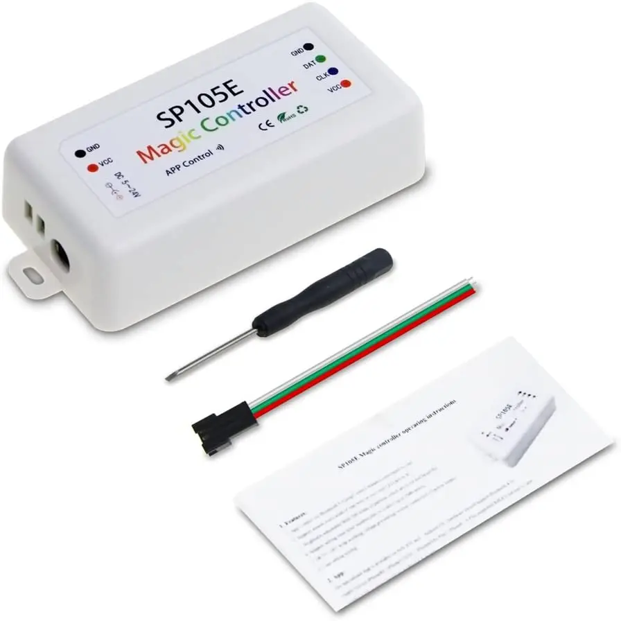 SP108E wifi WS2811 WS2812B контроллер светодиодной музыки SP107E SK6812 SP105E Bluetooth APA102 SP110E WS2801 полосы пикселей DC5-24V вкл.