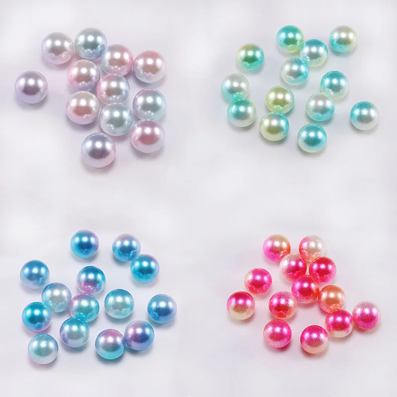 

T 4mm-12mm Color Imitation Pearls ABS Pearls Loose Beads High-brightness Non-porous Whole Garden Craft Beaded DIY Jewelry Making
