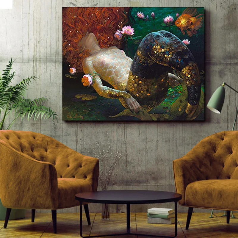 DIY картинки для раскраски по номерам с морской горничной Рисунок рельефная