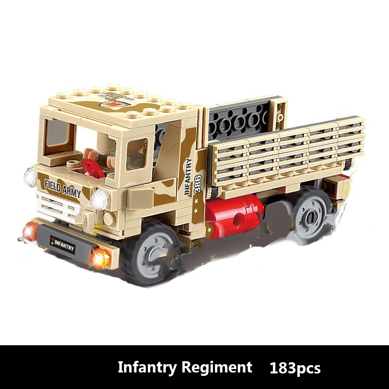 Военный автомобиль совместимый с legoed Greta ww2 солдатами боевыми строительными