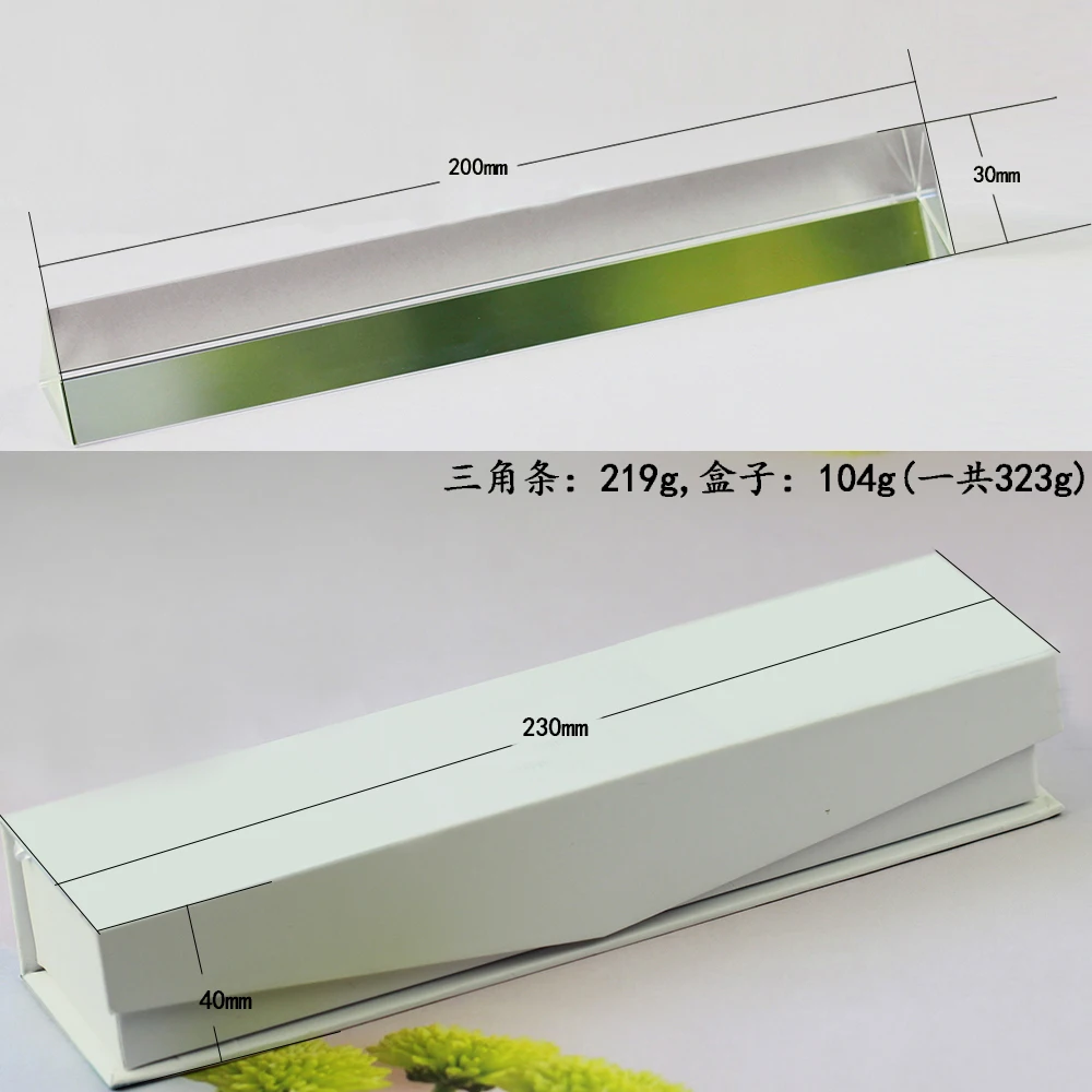 

200x30mm Crystal triangle non-porous Clear Prism Gift Box Packaging Family Wedding Decoration