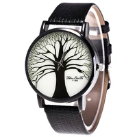fashion quartz watch mens women couple electronic watch tree with pu wrist strap ll17