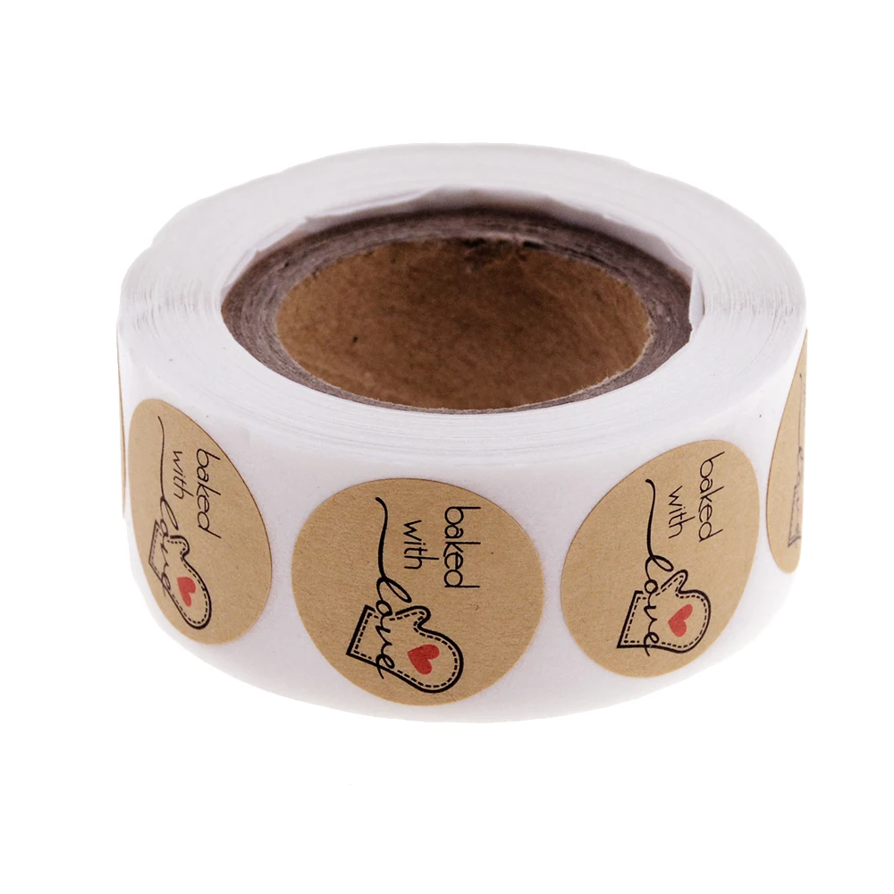 500 шт./рулон бирки для рождественских подарков счастливые праздники запеченные