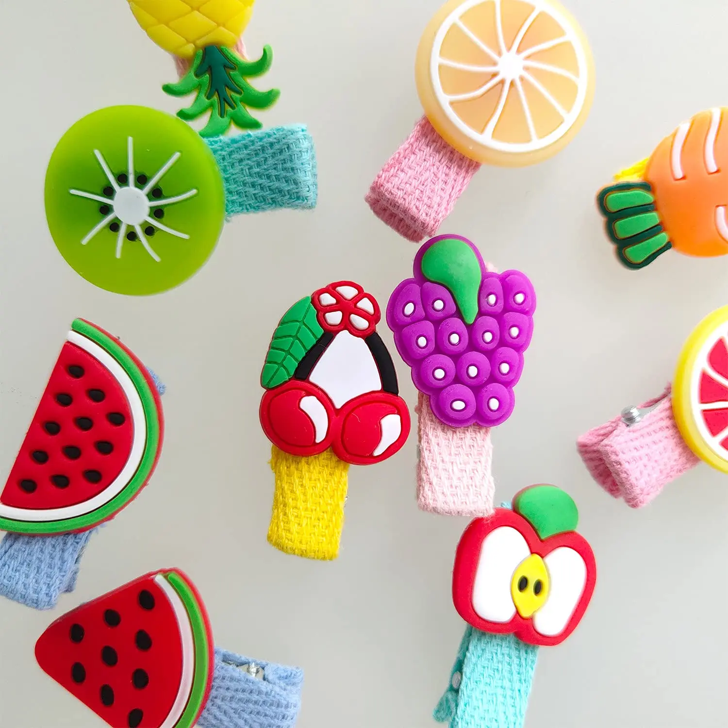 

10 шт./компл., детские заколки для волос с фруктами