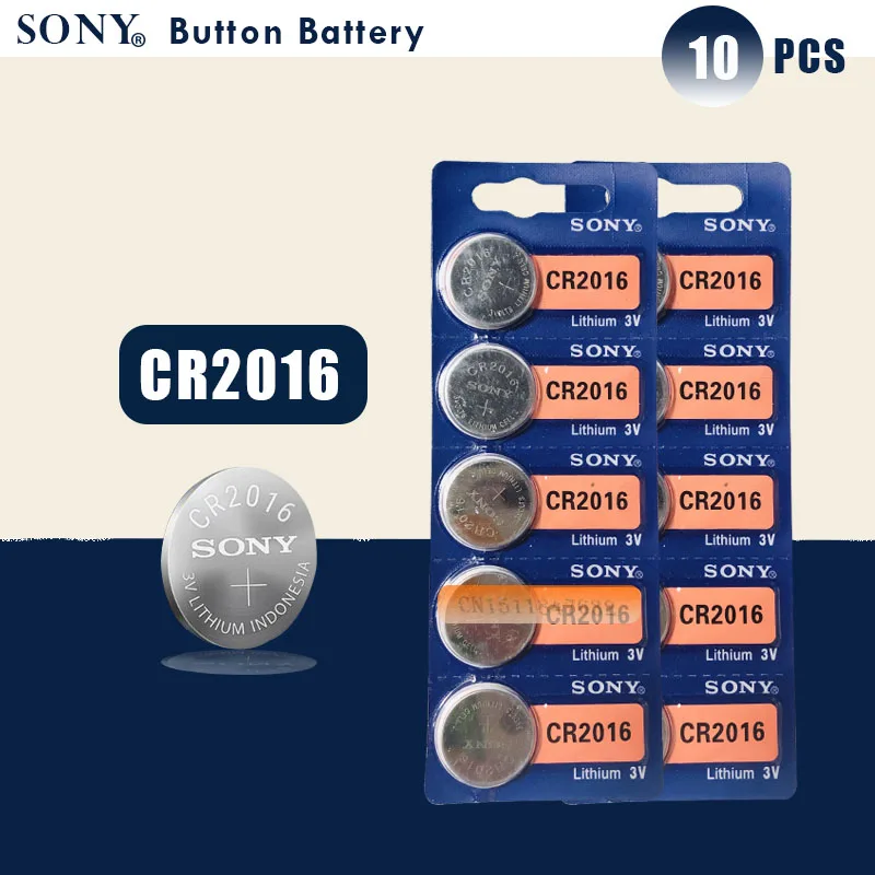 10 шт./лот Литиевые Батарейки SONY 3V DL2016 KCR2016 CR2016 LM2016 BR2016 высокой плотности энергии |