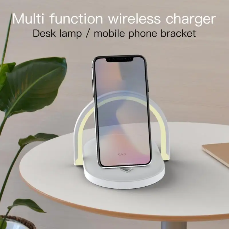 

3 In 1 15W Fast Charger Multifunctional Wireless Charging Station Reading Lamp Led Light QI Fast Charging With Phone Holder