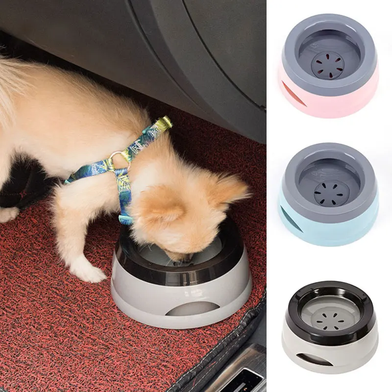 

Pet Car-borne Bowl Anti-slip Anti-splash Non-wet Mouth Floating Bowl Cat Dog Supplies Dog Drinking Bowl Dog Food Container