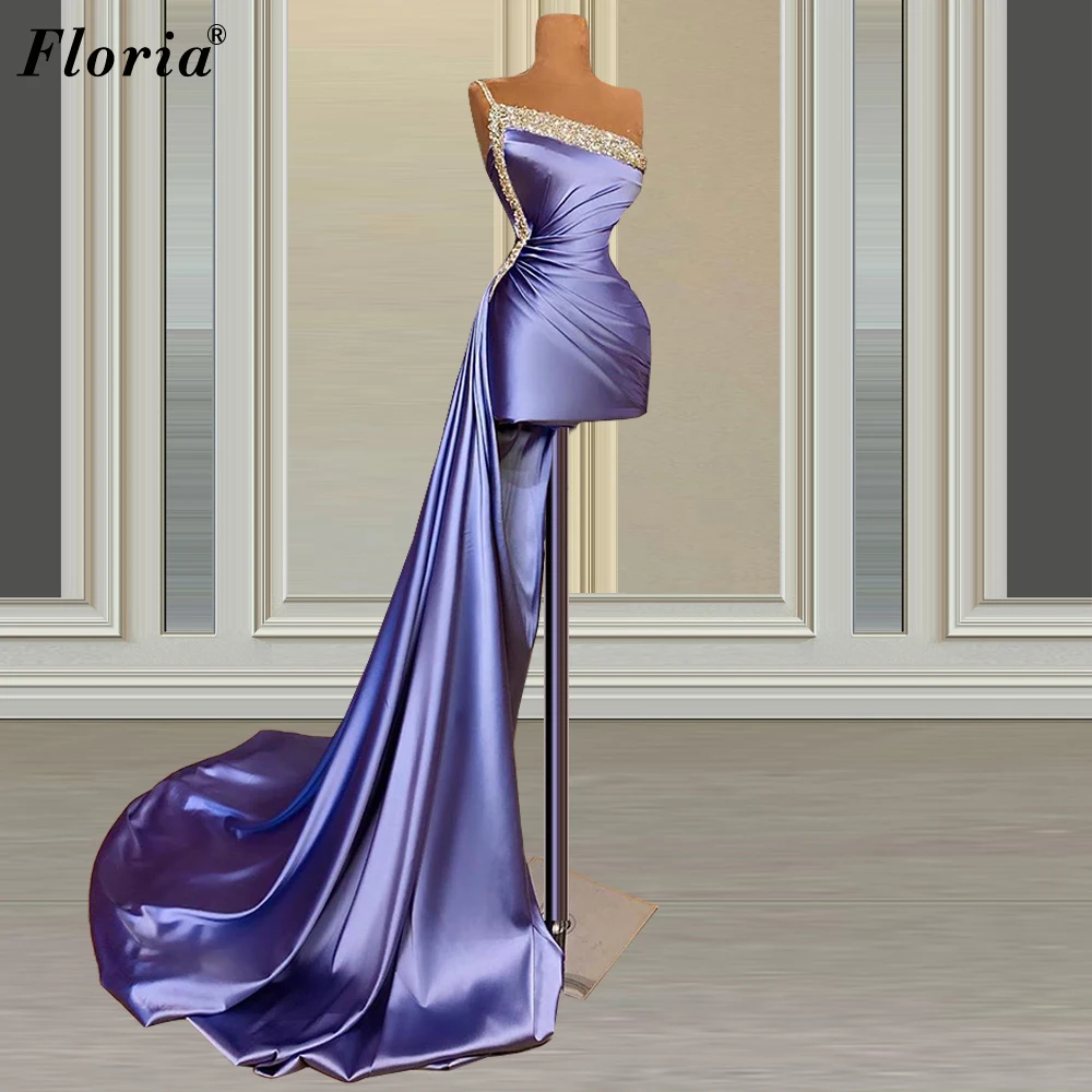 Женское Короткое платье Русалка Элегантное коктейльное на одно плечо для