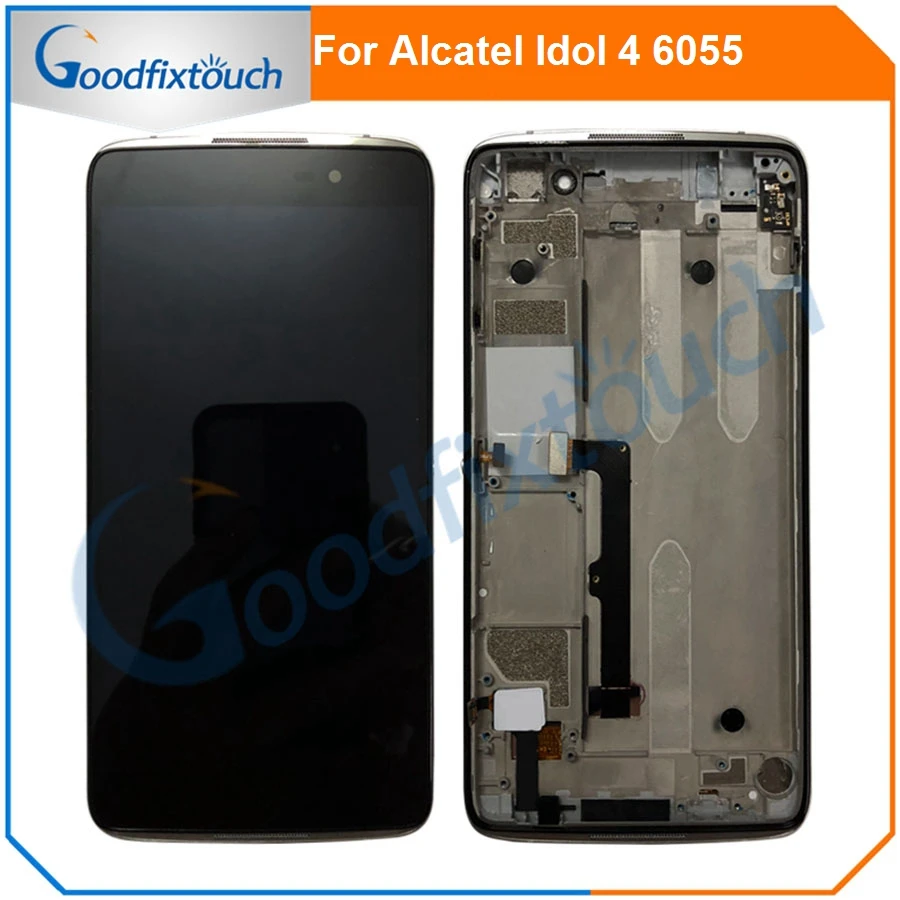 ЖК-экран для Alcatel Idol 4 6055 6055B 6055U 6055I 6055H 6055Y, ЖК-дисплей, сенсорный экран, панель, дигитайзер в сборе с рамкой