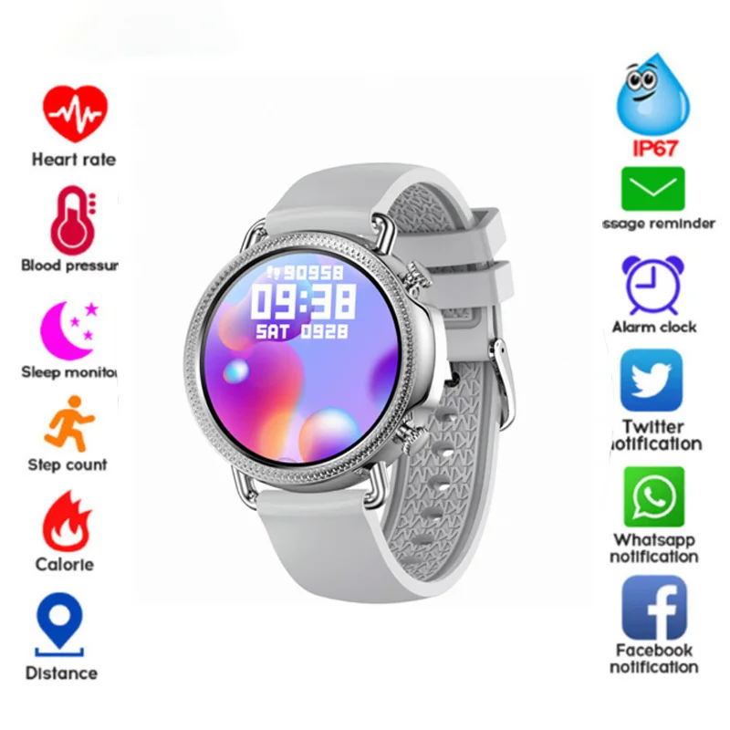 

Смарт-часы V25 для мужчин и женщин, спортивные умные часы с прогнозом погоды и пульсометром, для Android и IOS