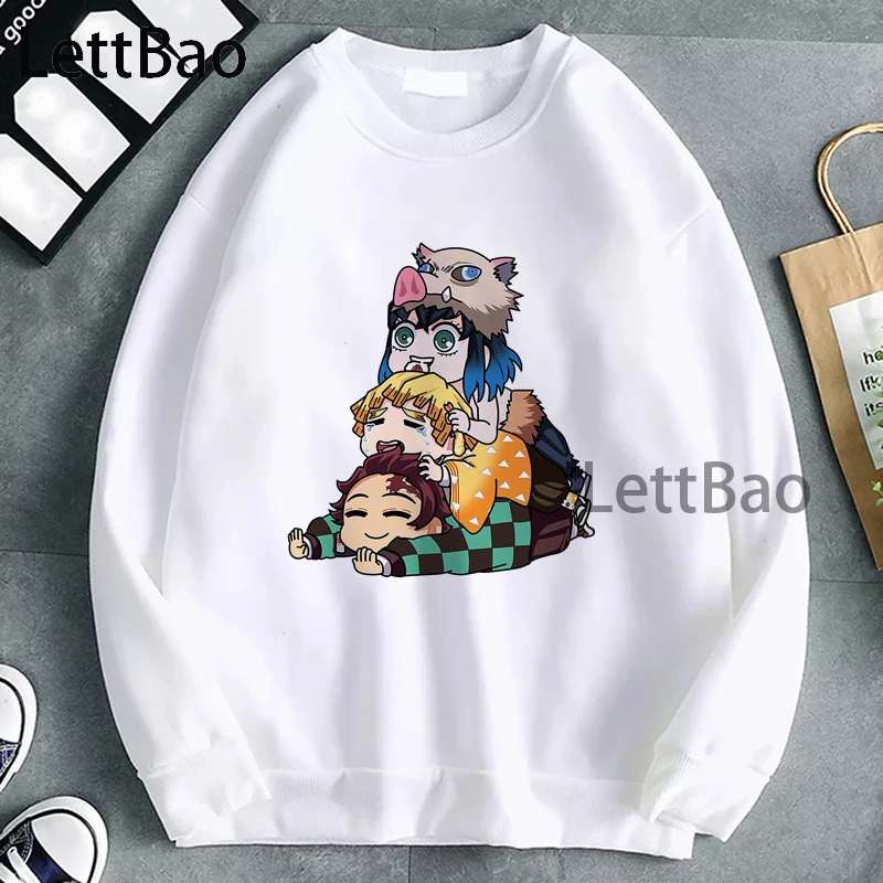 

Demon Slayer Kimetsu No Yaiba Men Women Hoodies Anime Unisex Harajuku Aesthetic 90s Sweatshirt Ulzzang Graphic Casual Kawaii top