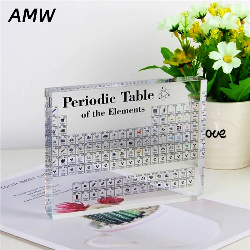 Акриловая Периодическая таблица с реальными элементами подарок для детей