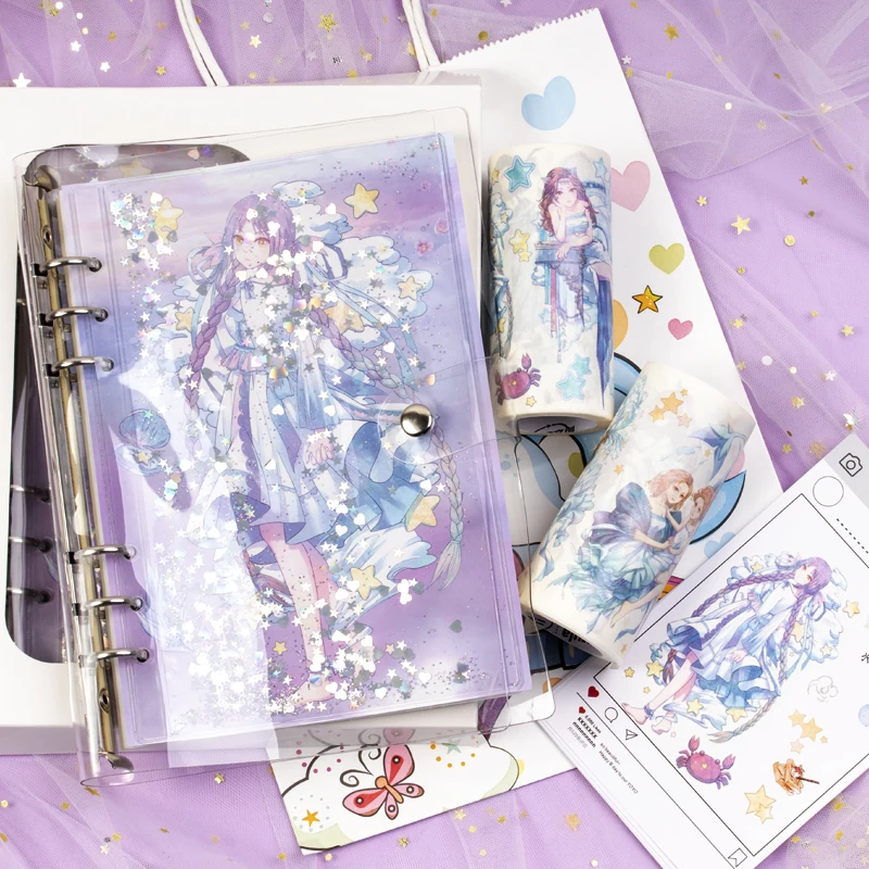 

12 созвездий сказочные девушки васи лента коллаж карточки наборы для скрапбукинга DIY для скрапбукинга нежелательный журнал Фотоальбом укра...