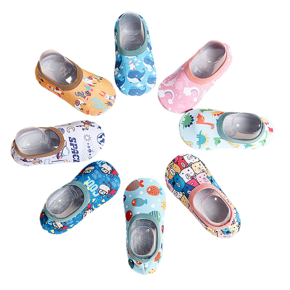 

Baby Shoes Barefoot Aqua Socks Shoes Quick Dry Non-Slip Kids Boys Girls Cartoon The Floor Socks Surf Fishing Diving Outdoor 1-5Y