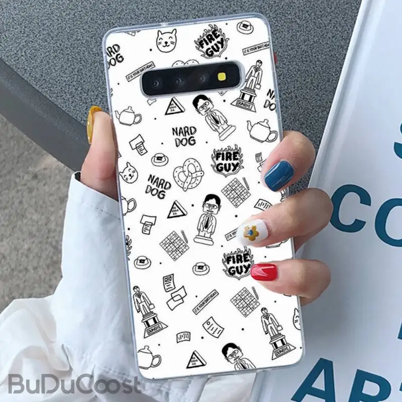 Riccu The office tv show What She Said Phone Case for Samsung S20 plus Ultra S6 S7 edge S8 S9 plus S10 5G lite 2020 images - 6