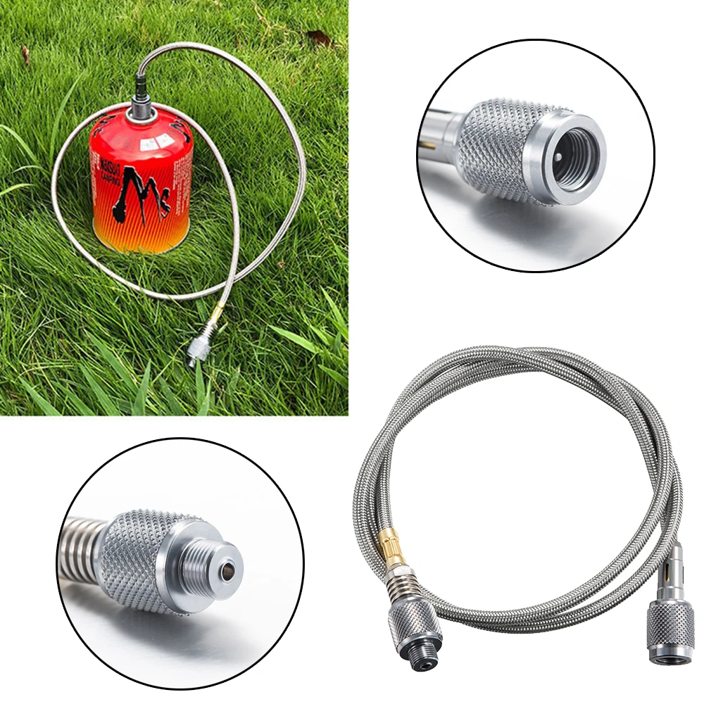 

1PC Camping Stove Propane Hose Braided Adapter Flat Gas Tank Cylinder Converter For Outdoor Cooking Camping Hiking Backpackin