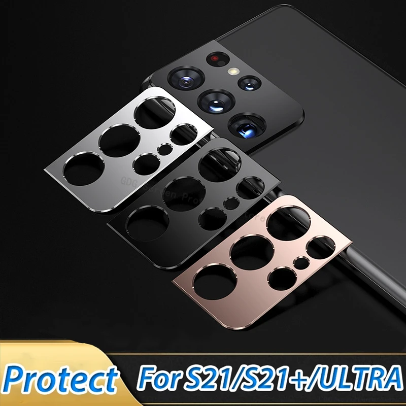 

2-1pcs Metal Camera Cover Lens Frame for Samsung Galaxy S21 Ultra Plus Camera Protectors Lens Case for Samsung Galaxy S21 Plus
