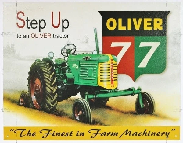 

Retro tin paintings Step Up To A Oliver Tractor Tin Sign Country Farm Barn Decor Harvester Farmer Metal Wall Signs Hall Garage