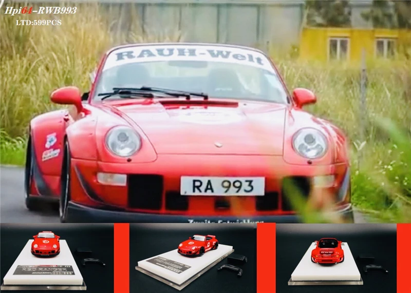 

hpi64 1:64 RWB 993 Red Ranger Resin Model Car