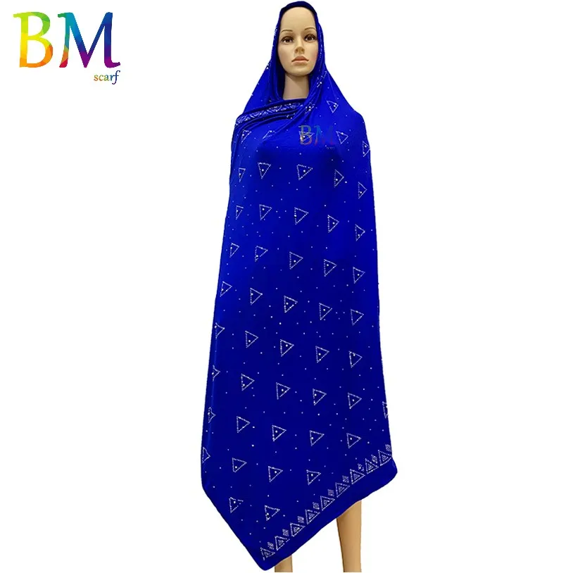 Высококачественный Африканский мягкий хлопковый кружевной шарф мусульманский