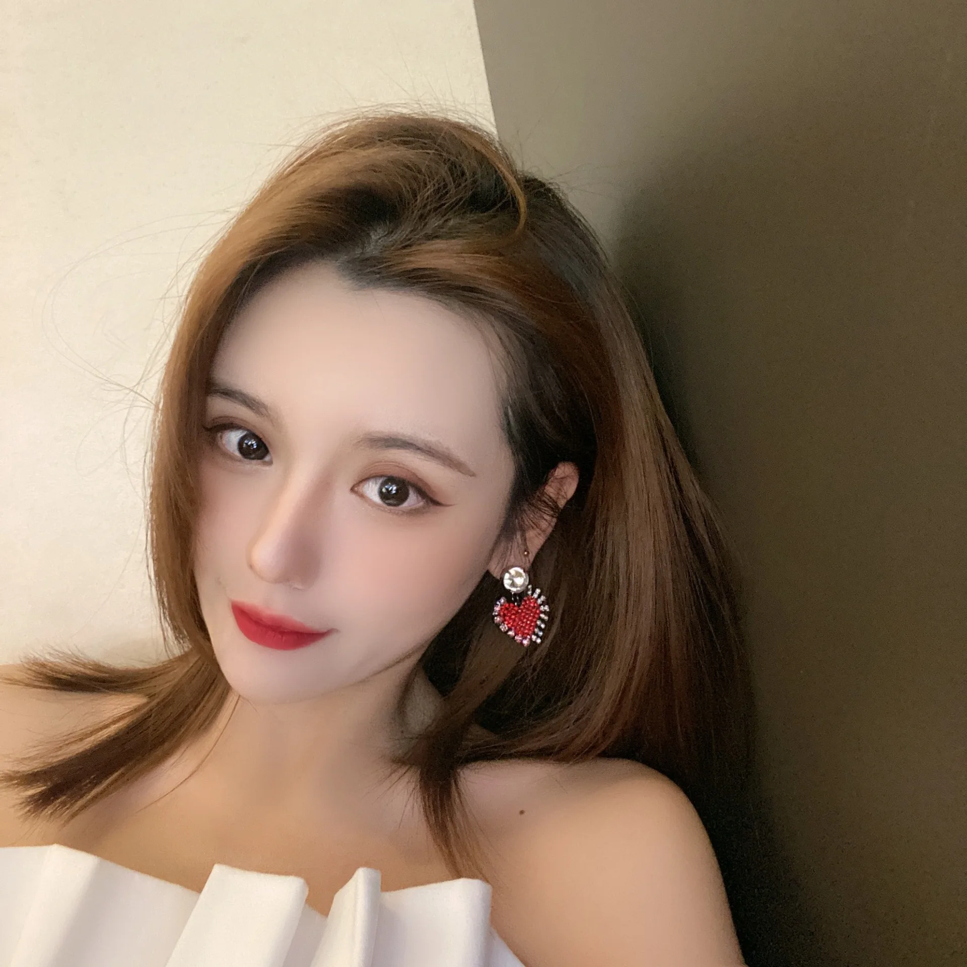 

Origin Summer Luxury Bling Bling Love Heart Long Tassel Dangle Earring for Women Stylish Rhinestone Earring Jewelry Pendientes