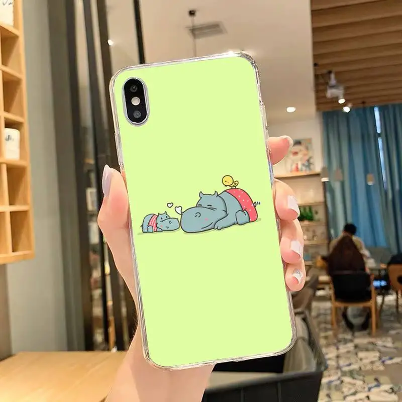 Чехол для телефона с мультяшным гиппопопотамом Samsung GalaxyS20 S21 S30 FE Lite Plus A21 A51S Note20