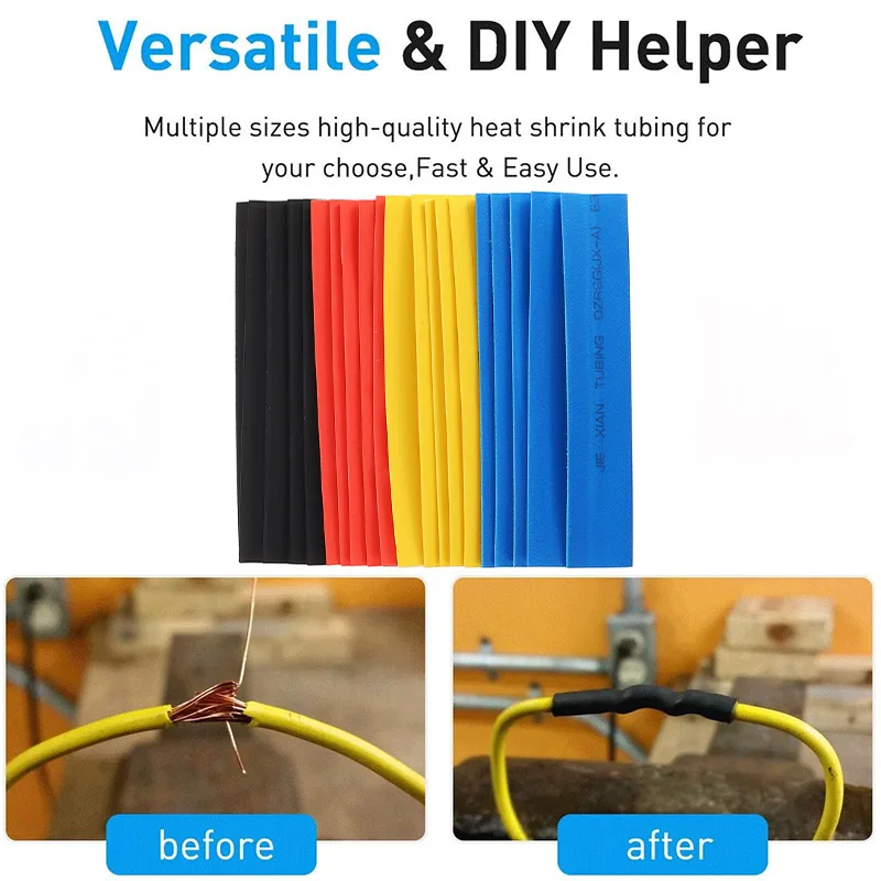 Термоусадочные трубки 580 шт. термоусадочные для электрических кабелей