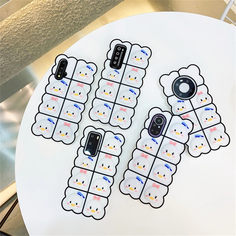 

Pop Case For Huawei P30 P40 Lite P50 Pro P Smart Z S Plus Y9s Y7a Y8p Y9 Prime 2019 Mate 30 Nova 3i 5T 6 7 8 SE 3D Duck Cover
