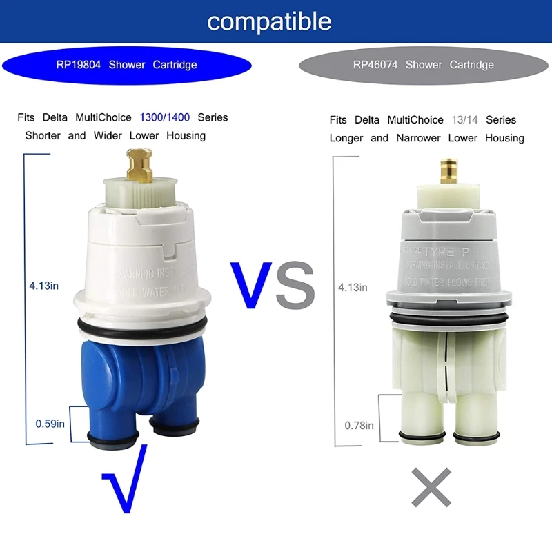 

Sturdy 1 Piece RP19804 Compatible Pressure Balance Shower Spool Assembly Replacement 4.13inch High Quality P15F