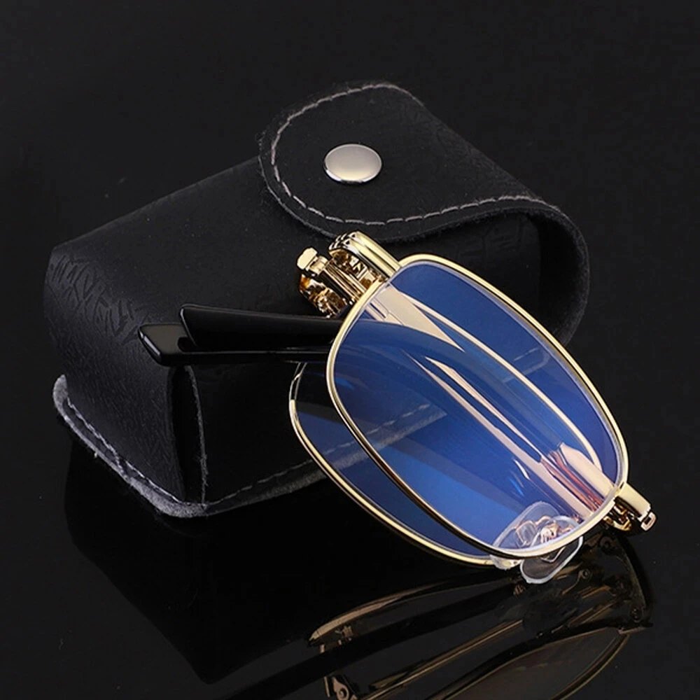 

Unisex Portable Double Light Myopia Hyperopia Glasses Anti-blue Ultra-light Reading Glasses Portable Presbyopic Glasses