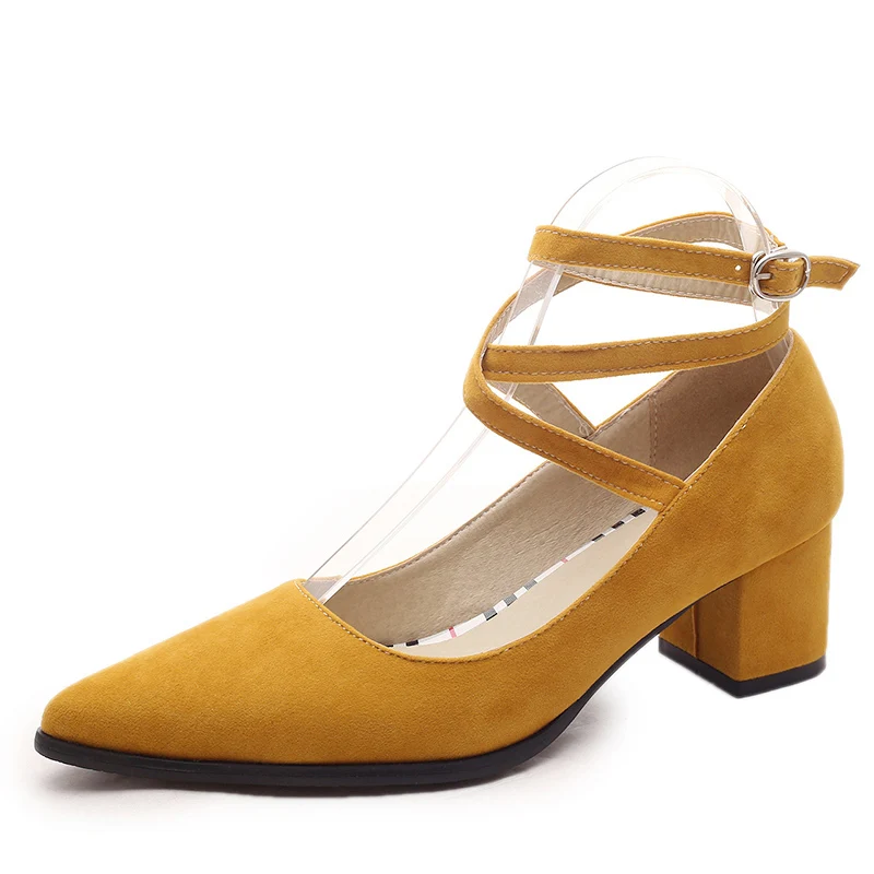 Новые весенние туфли больших размеров привлекательные женские с лентами