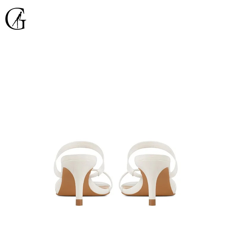 Шлепанцы GOXEOU женские с квадратным носком повседневные Модные сандалии для офиса