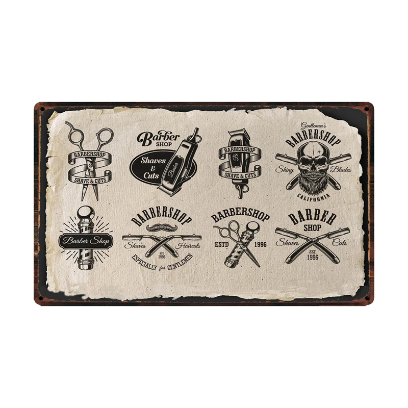 [Kelly66] парикмахерской металлический знак олова плакат домашний Декор Бар