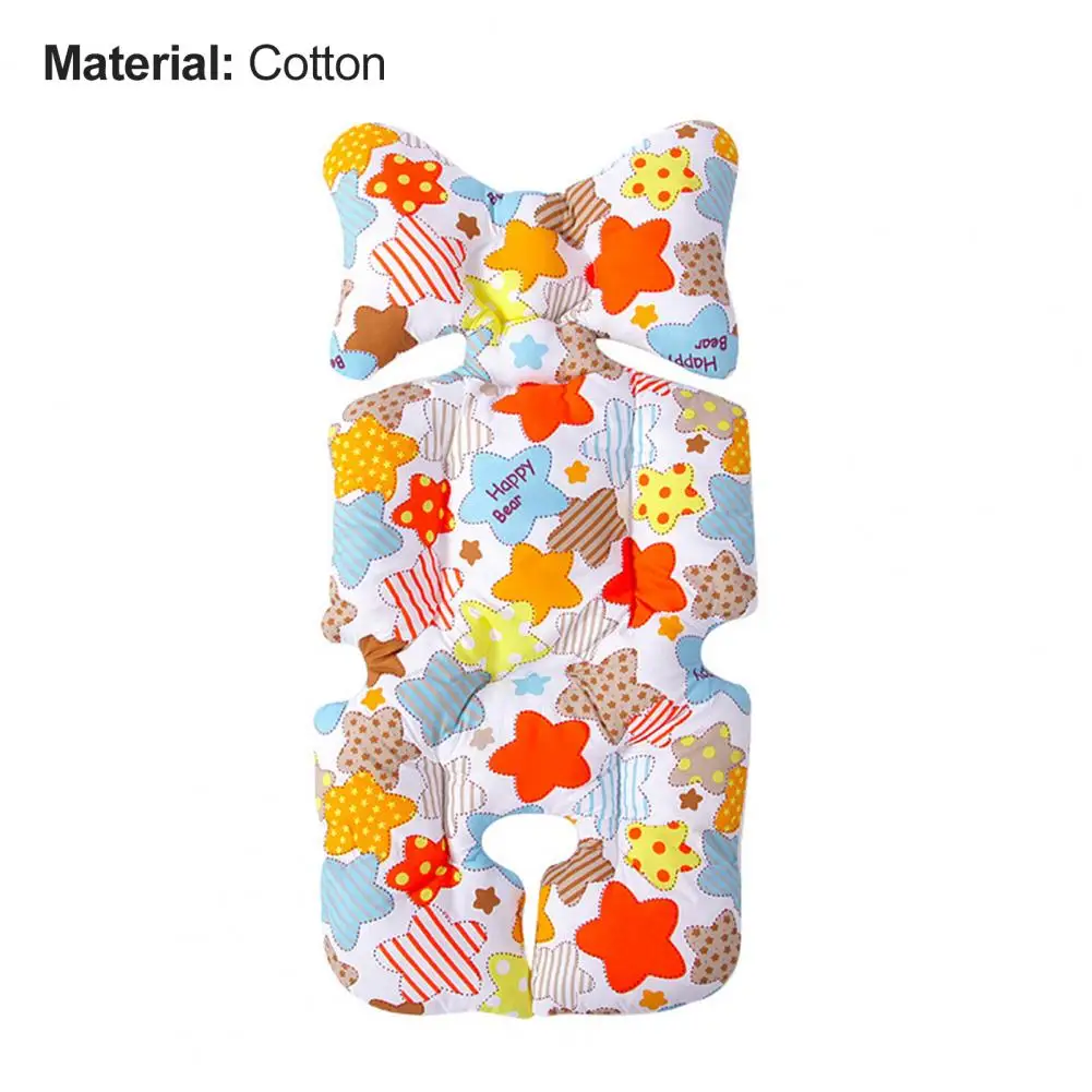 

1PCS Baby Mat Cartoon Print Skin Friendly Cotton Infant Stroller Seat Cushion for Kids Baby Stroller Accessories Pushchair