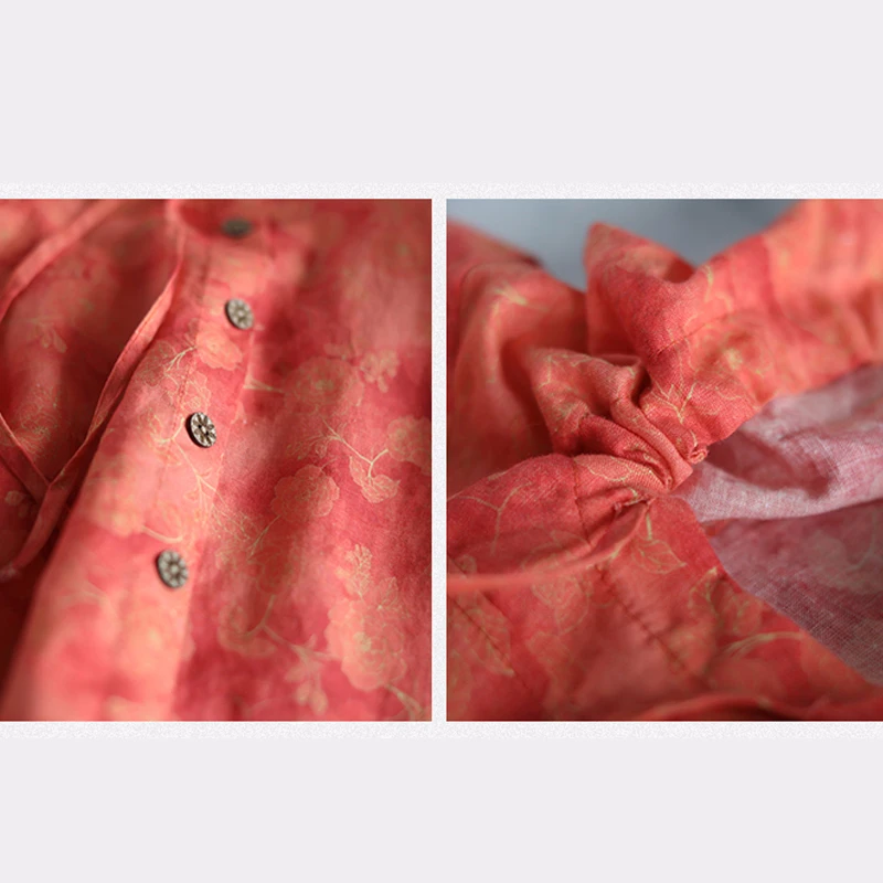 

Max LuLu 2020 Chinese Summer Fashion Style Ladies Vintage Clothes Womens Floral Printed Loose Shirts Casual Loose Linen Blouses