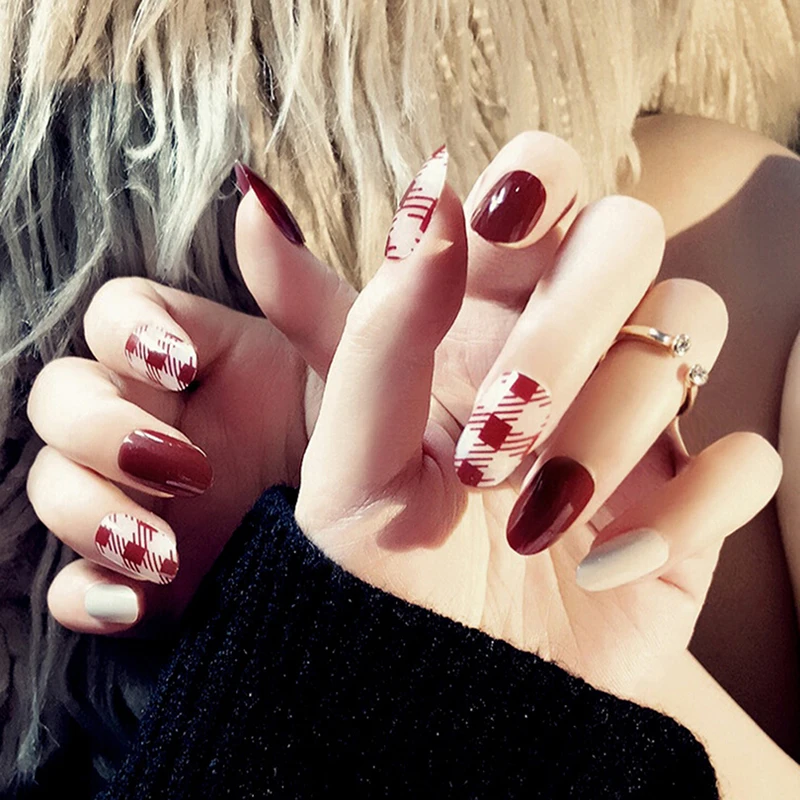 Полезные накладные ногти 24 шт./компл. полный накладной инструмент сделай сам