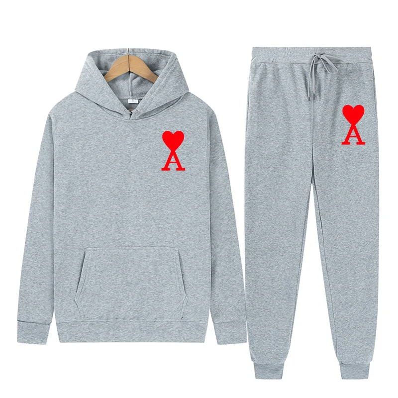 

AMI Casual Men's Sets Summer Tracksuit Men Print Hoodie+sweatpants 2 Piece+Sweatshirt Drying Sport Set Fashion Sportswear Male
